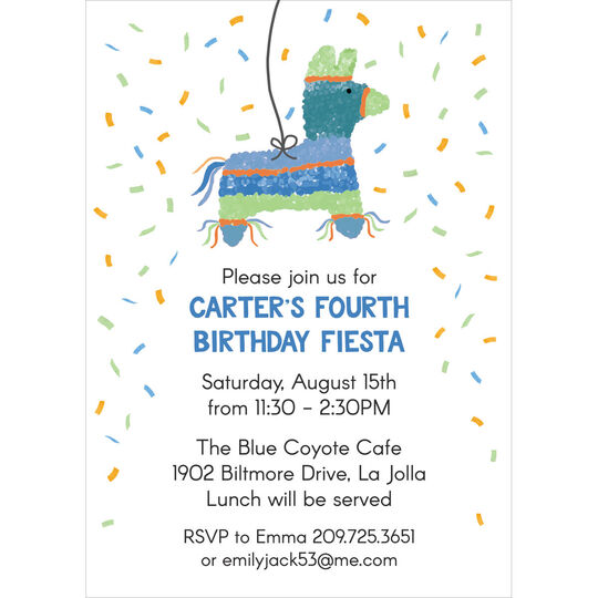 Pinata Invitations